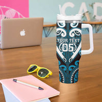 Custom Aotearoa Ngati Porou Tumbler With Handle Maori Tribal Pattern