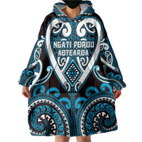 Custom Aotearoa Ngati Porou Wearable Blanket Hoodie Maori Tribal Pattern LT05 - Polynesian Pride