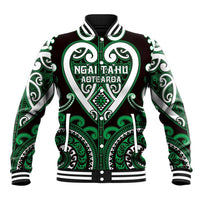 Custom Aotearoa Ngai Tahu Baseball Jacket Maori Tribal Pattern LT05 Unisex Green - Polynesian Pride