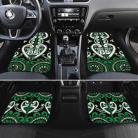 Aotearoa Ngai Tahu Car Mats Maori Tribal Pattern LT05 Set 4pcs Green - Polynesian Pride