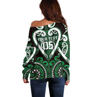 Custom Aotearoa Ngai Tahu Off Shoulder Sweater Maori Tribal Pattern