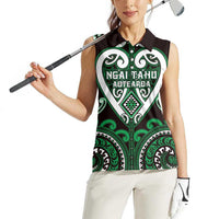 Custom Aotearoa Ngai Tahu Women Sleeveless Polo Shirt Maori Tribal Pattern