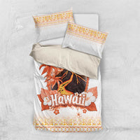 Hawaiian Volcano Lava Flow Bedding Set With Hawaiian Tapa Pattern LT05 US Twin 172cm x 218cm Orange - Polynesian Pride
