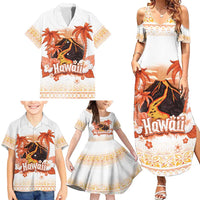 Hawaiian Volcano Lava Flow Family Matching Summer Maxi Dress and Hawaiian Shirt With Hawaiian Tapa Pattern LT05 - Polynesian Pride