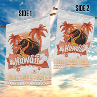 Hawaiian Volcano Lava Flow Garden Flag With Hawaiian Tapa Pattern LT05 - Polynesian Pride