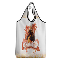 Hawaiian Volcano Lava Flow Grocery Bag With Hawaiian Tapa Pattern LT05 - Polynesian Pride