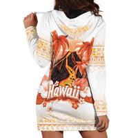 Hawaiian Volcano Lava Flow Hoodie Dress With Hawaiian Tapa Pattern LT05 - Polynesian Pride