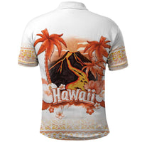 Hawaiian Volcano Lava Flow Polo Shirt With Hawaiian Tapa Pattern LT05 - Polynesian Pride