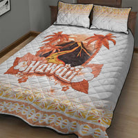 Hawaiian Volcano Lava Flow Quilt Bed Set With Hawaiian Tapa Pattern LT05 - Polynesian Pride