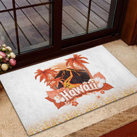 Hawaiian Volcano Lava Flow Rubber Doormat With Hawaiian Tapa Pattern LT05 - Polynesian Pride