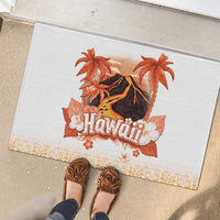 Hawaiian Volcano Lava Flow Rubber Doormat With Hawaiian Tapa Pattern LT05 - Polynesian Pride