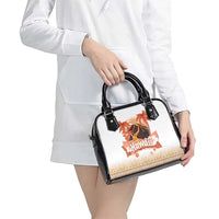 Hawaiian Volcano Lava Flow Shoulder Handbag With Hawaiian Tapa Pattern