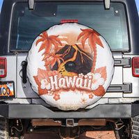 Hawaiian Volcano Lava Flow Spare Tire Cover With Hawaiian Tapa Pattern LT05 Orange - Polynesian Pride