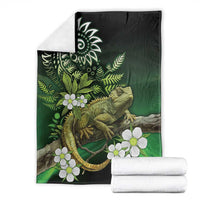 Aotearoa New Zealand Tuatara Blanket Maori Koru Art LT05 - Polynesian Pride