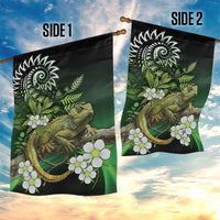 Aotearoa New Zealand Tuatara Garden Flag Maori Koru Art LT05 - Polynesian Pride