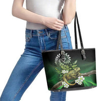 Aotearoa New Zealand Tuatara Leather Tote Bag Maori Koru Art LT05 - Polynesian Pride