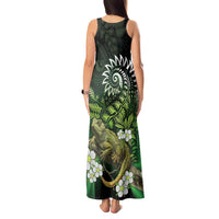 Aotearoa New Zealand Tuatara Tank Maxi Dress Maori Koru Art
