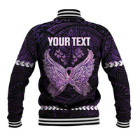 Personalised Alzheimer's Awareness Baseball Jacket You May Not Remember But I Will Never Forget LT05 - Polynesian Pride