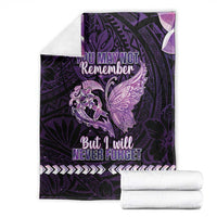 Alzheimer's Awareness Blanket You May Not Remember But I Will Never Forget LT05 - Polynesian Pride