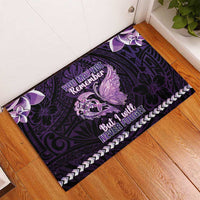 Alzheimer's Awareness Rubber Doormat You May Not Remember But I Will Never Forget LT05 - Polynesian Pride