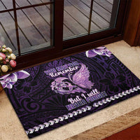 Alzheimer's Awareness Rubber Doormat You May Not Remember But I Will Never Forget LT05 - Polynesian Pride