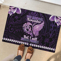 Alzheimer's Awareness Rubber Doormat You May Not Remember But I Will Never Forget LT05 - Polynesian Pride