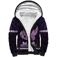 Personalised Alzheimer's Awareness Sherpa Hoodie You May Not Remember But I Will Never Forget LT05 Unisex Purple - Polynesian Pride