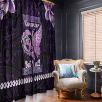 Alzheimer's Awareness Window Curtain You May Not Remember But I Will Never Forget LT05 - Polynesian Pride