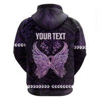 Personalised Alzheimer's Awareness Zip Hoodie You May Not Remember But I Will Never Forget