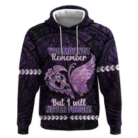 Personalised Alzheimer's Awareness Zip Hoodie You May Not Remember But I Will Never Forget