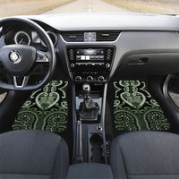 Custom Aotearoa Ngati Awa Car Mats Maori Tribal Pattern LT05 Set 2pcs - Front Green - Polynesian Pride