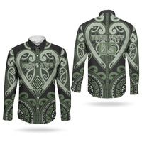 Custom Aotearoa Ngati Awa Couples Matching Puletasi and Long Sleeve Button Shirt Maori Tribal Pattern LT05 - Polynesian Pride