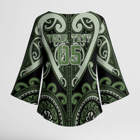 Custom Aotearoa Ngati Awa Kimono Sleeve Blouse Maori Tribal Pattern LT05 - Polynesian Pride