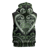 Custom Aotearoa Ngati Awa Sleeveless Zip Hoodie Maori Tribal Pattern LT05 - Polynesian Pride