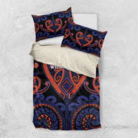 Aotearoa Whakatohea Bedding Set Maori Tribal Pattern LT05 US Twin 172cm x 218cm Navy - Polynesian Pride