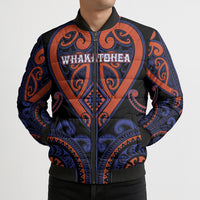Custom Aotearoa Whakatohea Bomber Puffer Jacket Maori Tribal Pattern LT05 - Polynesian Pride