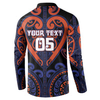 Custom Aotearoa Whakatohea Button Sweatshirt Maori Tribal Pattern LT05 - Polynesian Pride