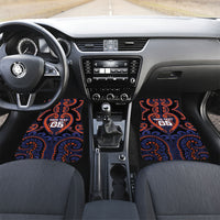 Custom Aotearoa Whakatohea Car Mats Maori Tribal Pattern LT05 Set 2pcs - Front Navy - Polynesian Pride
