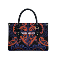 Aotearoa Whakatohea Leather Bag Maori Tribal Pattern LT05 - Polynesian Pride