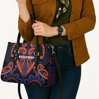 Aotearoa Whakatohea Leather Bag Maori Tribal Pattern LT05 - Polynesian Pride