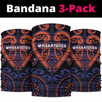 Aotearoa Whakatohea Neck Gaiter Maori Tribal Pattern LT05 package One Size: 25*50cm Navy - Polynesian Pride