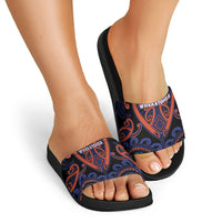 Aotearoa Whakatohea Slide Sandals Maori Tribal Pattern LT05 - Polynesian Pride