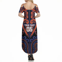 Custom Aotearoa Whakatohea Summer Maxi Dress Maori Tribal Pattern LT05 - Polynesian Pride