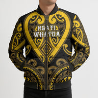 Custom Aotearoa Ngati Whatua Bomber Puffer Jacket Maori Tribal Pattern LT05 - Polynesian Pride
