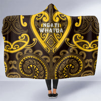 Aotearoa Ngati Whatua Hooded Blanket Maori Tribal Pattern LT05 One Size Yellow - Polynesian Pride