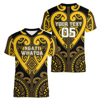 Custom Aotearoa Ngati Whatua Women V-Neck T-Shirt Maori Tribal Pattern LT05 - Polynesian Pride