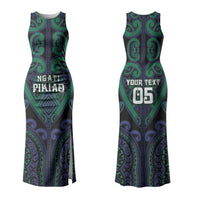 Custom Aotearoa Ngati Pikiao Couples Matching Tank Maxi Dress and Long Sleeve Button Shirt Maori Tribal Pattern LT05 - Polynesian Pride
