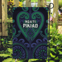 Aotearoa Ngati Pikiao Garden Flag Maori Tribal Pattern LT05 Garden Flag Green - Polynesian Pride