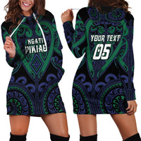 Custom Aotearoa Ngati Pikiao Hoodie Dress Maori Tribal Pattern LT05 - Polynesian Pride