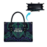 Aotearoa Ngati Pikiao Leather Bag Maori Tribal Pattern LT05 - Polynesian Pride